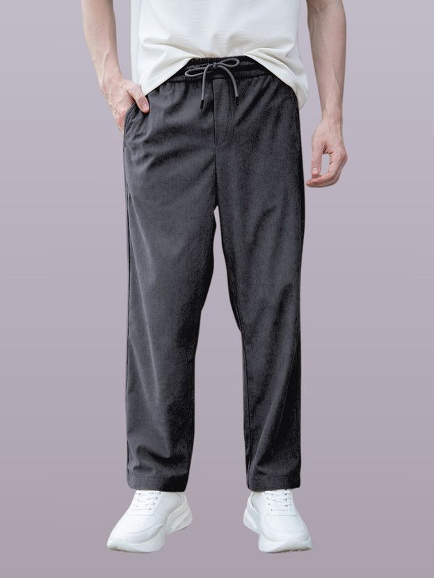GIBBONTE Men Brown Grey Track Pants - Image 4