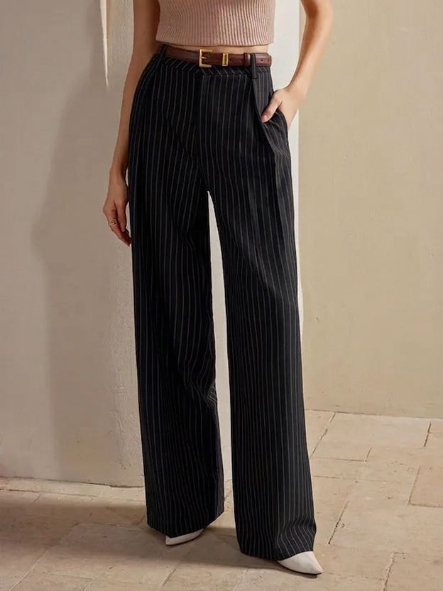 KOTTY Relaxed Black Trousers for Women - Image 4