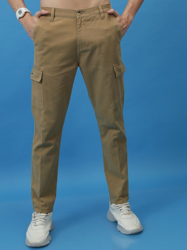 HIGHLANDER Men Khaki Trousers Green - Image 1