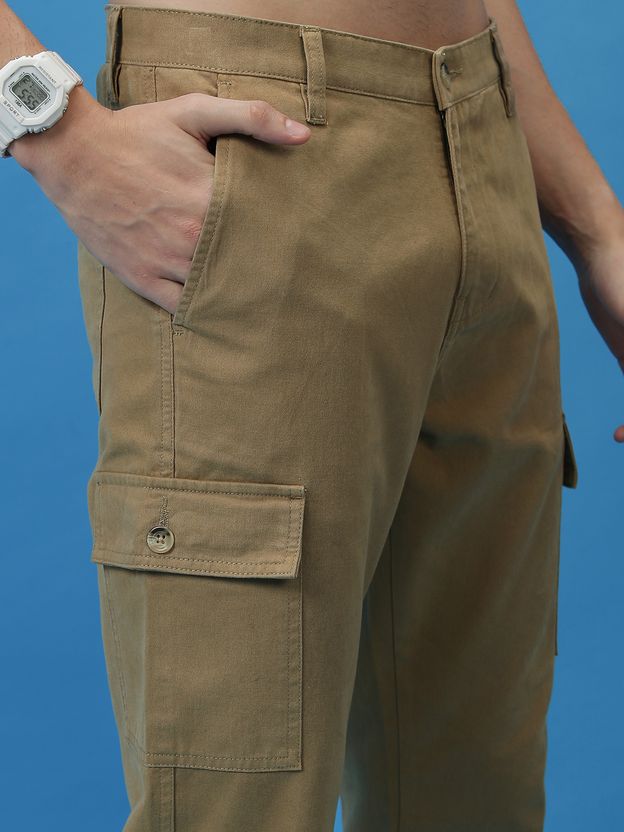 HIGHLANDER Men Khaki Trousers Green - Image 5
