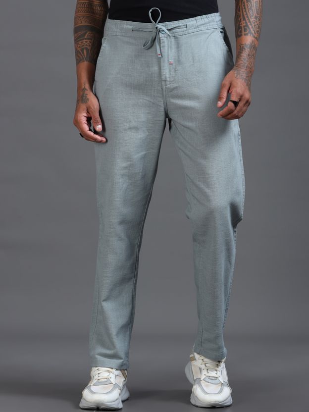 Roadster Men Relaxed Cream Pure Linen Trousers - Image 8