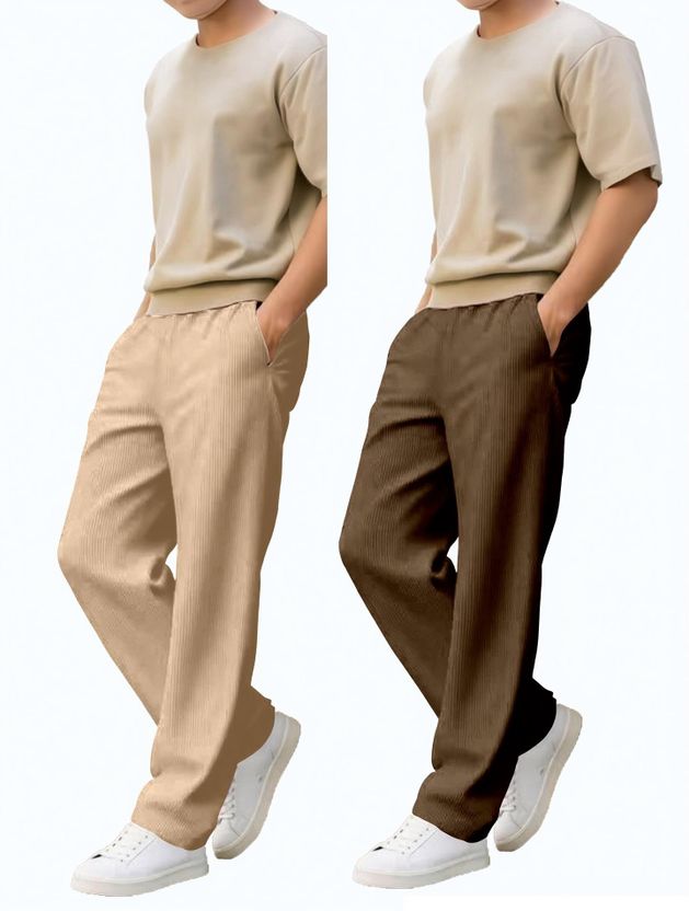 COMBRAIDED Loose Fit Men Multicolor Trousers - Image 8