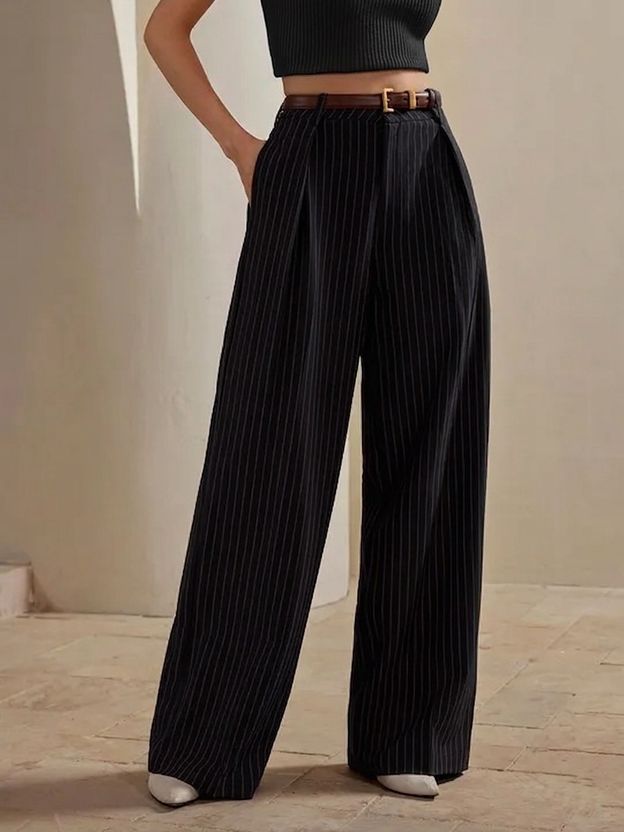 KOTTY Relaxed Black Trousers for Women - Image 5