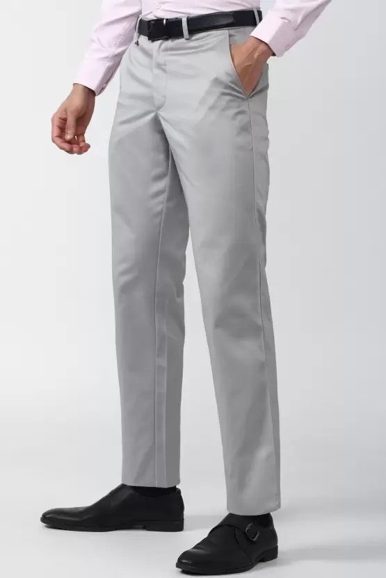 PESADO Slim Fit Men Grey Trousers - Image 2