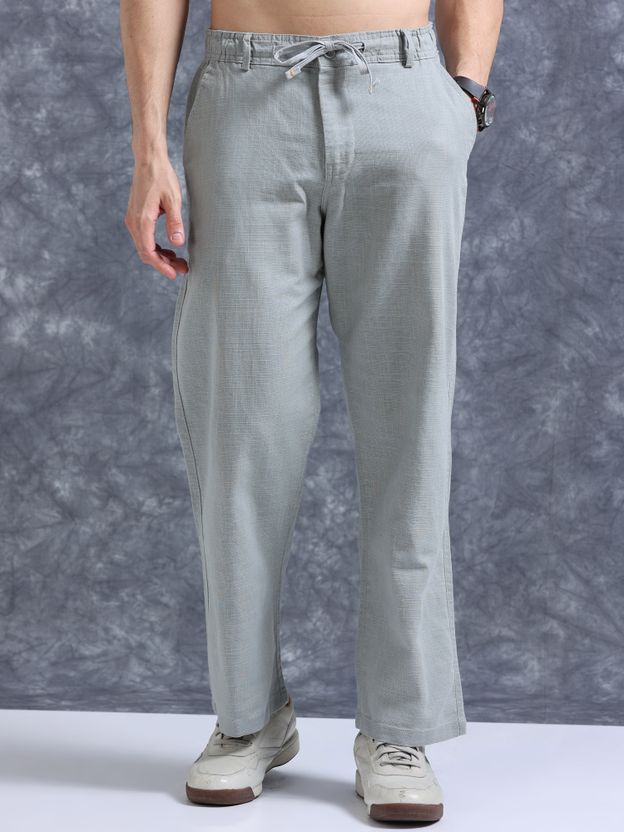 Roadster Men Relaxed Cream Pure Linen Trousers - Image 10
