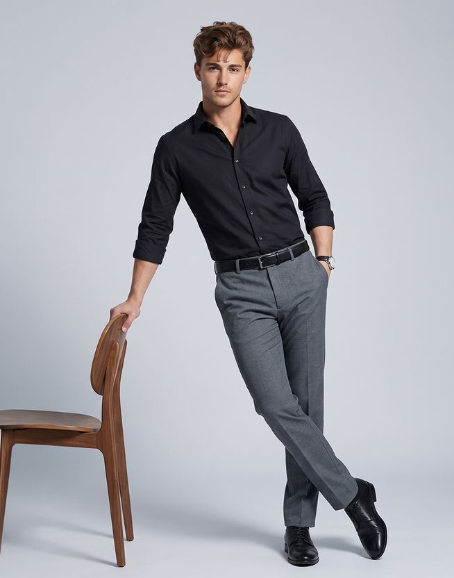 PETER ENGLAND Slim Fit Grey Trousers - Image 5