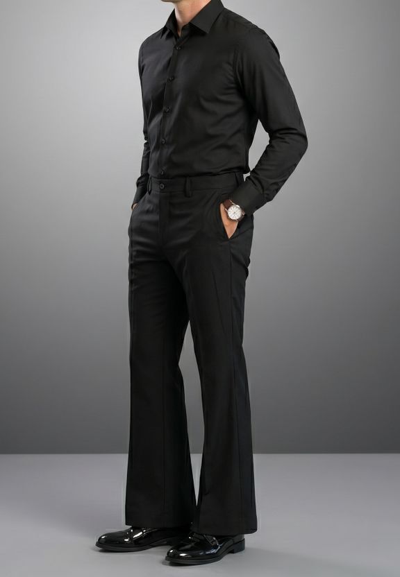 KDR Men Black Lycra Blend Trousers - Image 3
