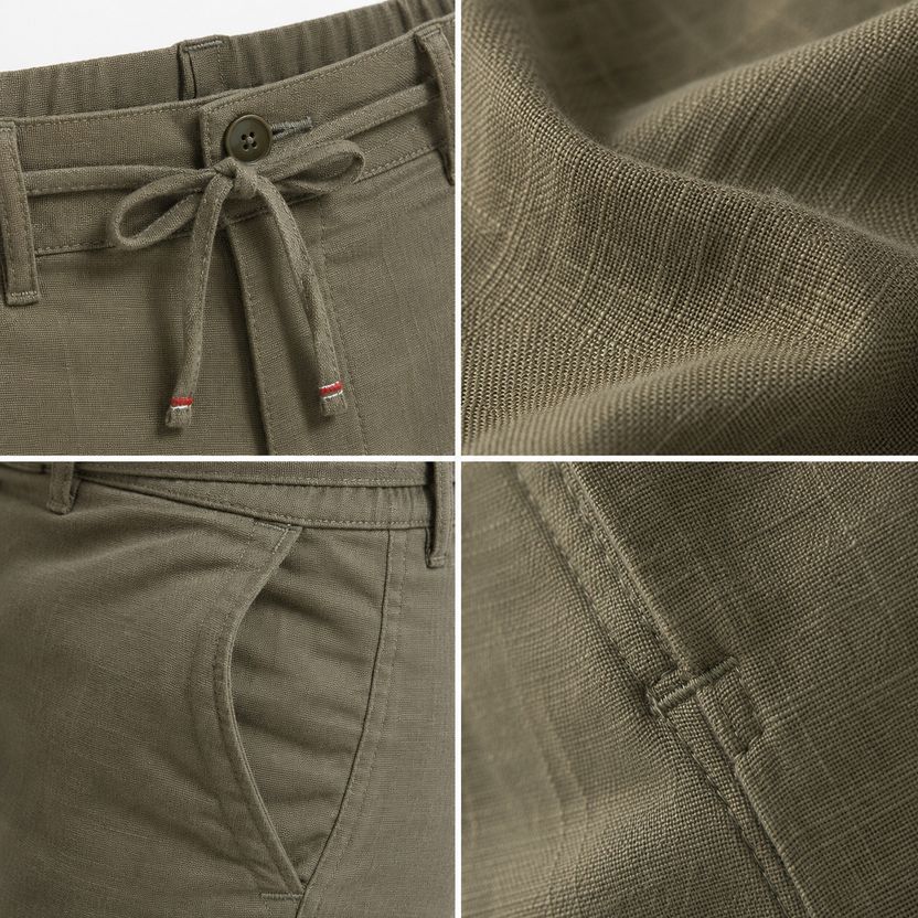 WHISQ Straight Fit Men Green Trousers - Image 4