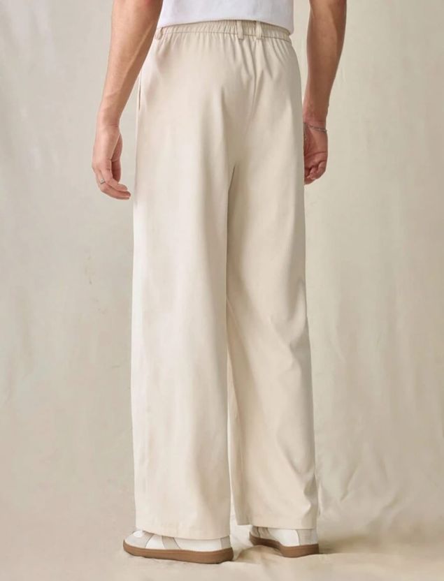 NEXT Men Beige Polyester Trousers - Image 2