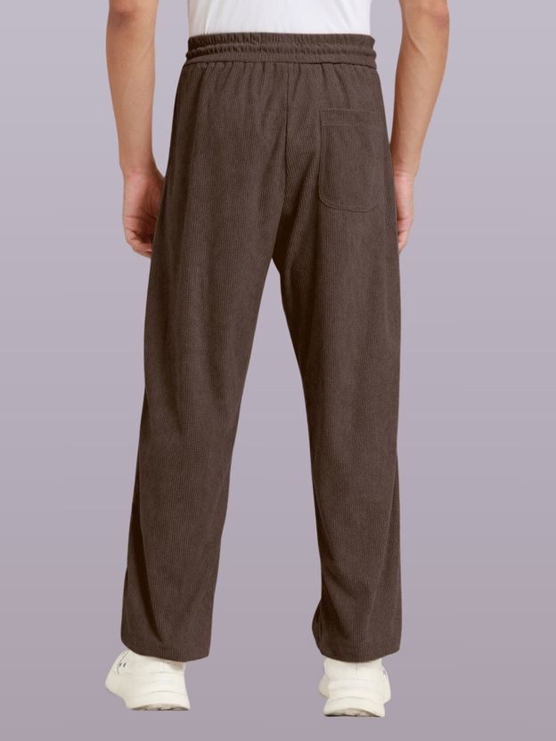GIBBONTE Men Brown Grey Track Pants - Image 3