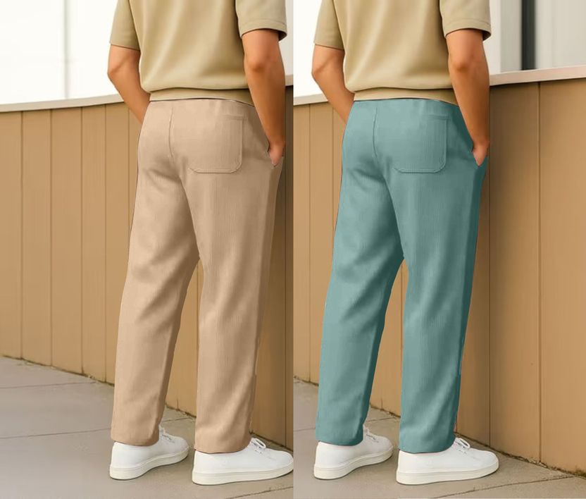 COMBRAIDED Loose Fit Men Multicolor Trousers - Image 2