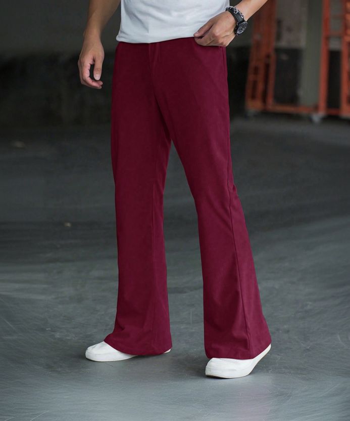 Plus91 Men White Lycra Blend Trousers - Image 8