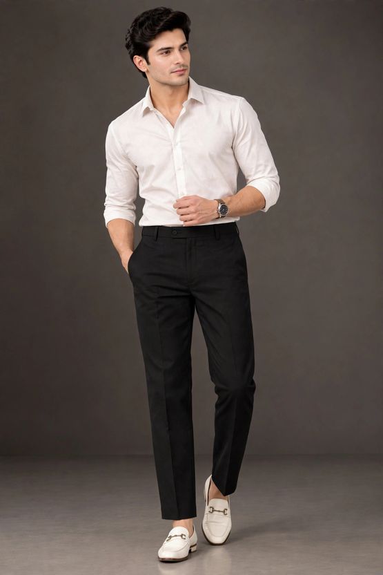 WEAROBICS Regular Fit Black Trousers - Image 7