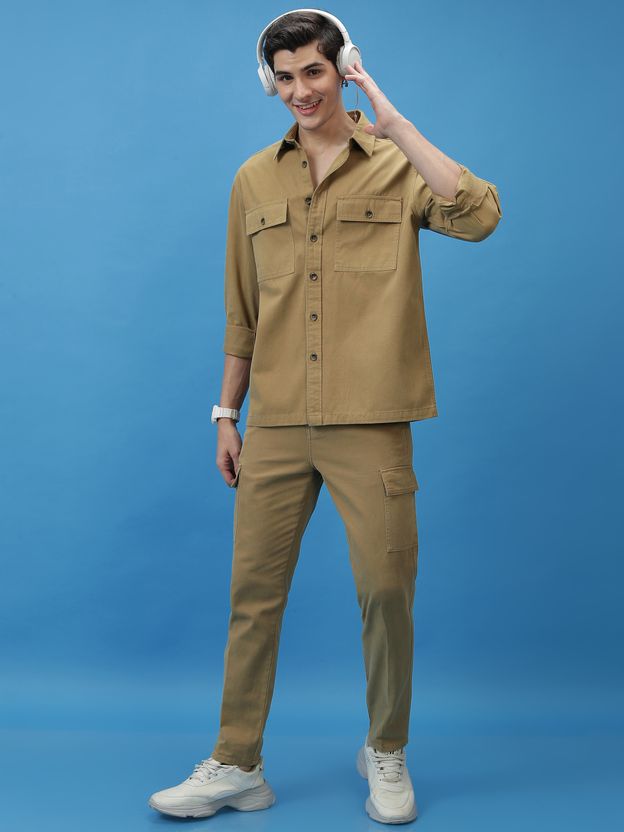 HIGHLANDER Men Khaki Trousers Green - Image 3