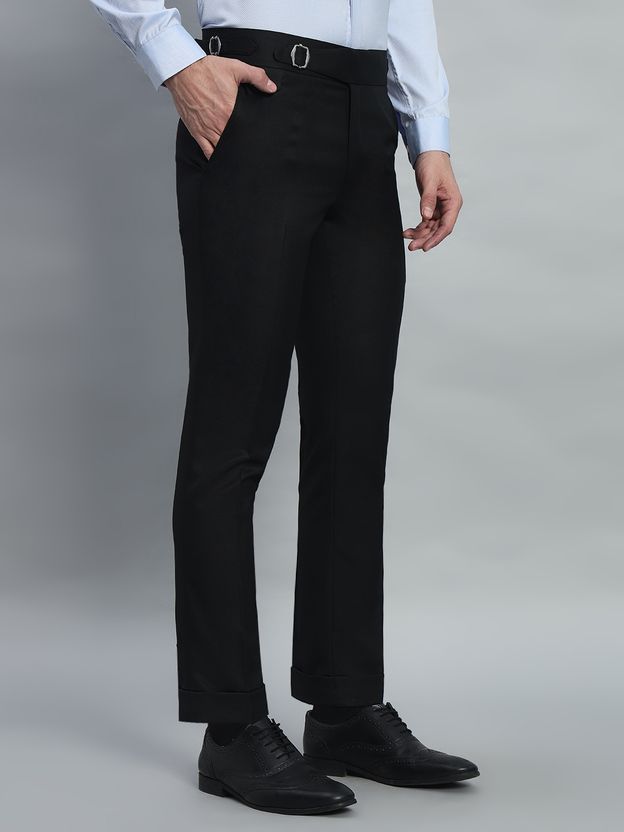 VASTRANU Regular Fit Black Trousers - Image 4