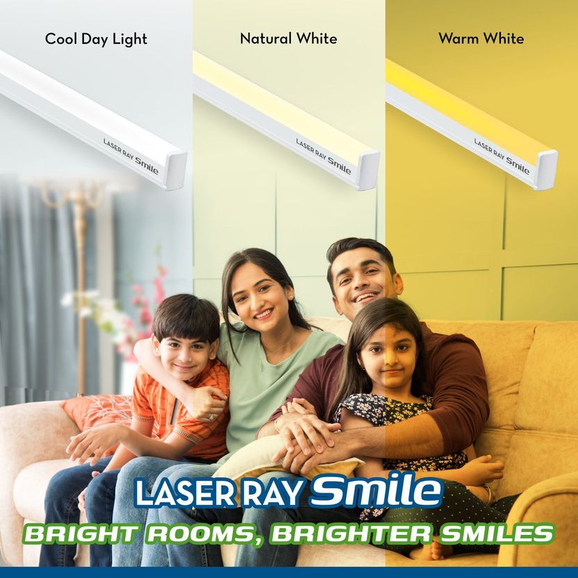 Crompton Laser Ray Smile 20W 121cm Tube Light White - Image 4