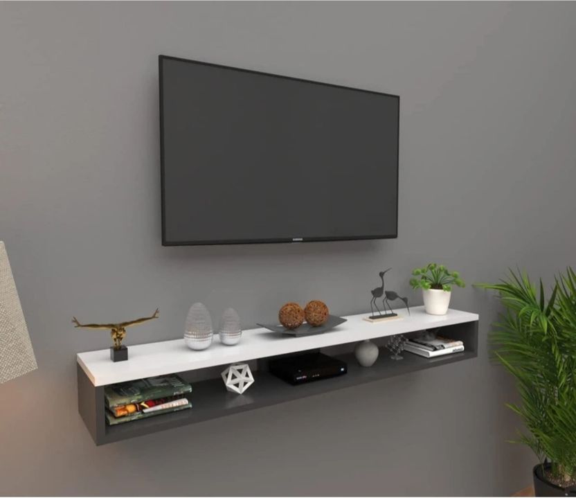 K K HANDICRAFTS Modern Wall Mounted TV Unit Shelf - Image 4