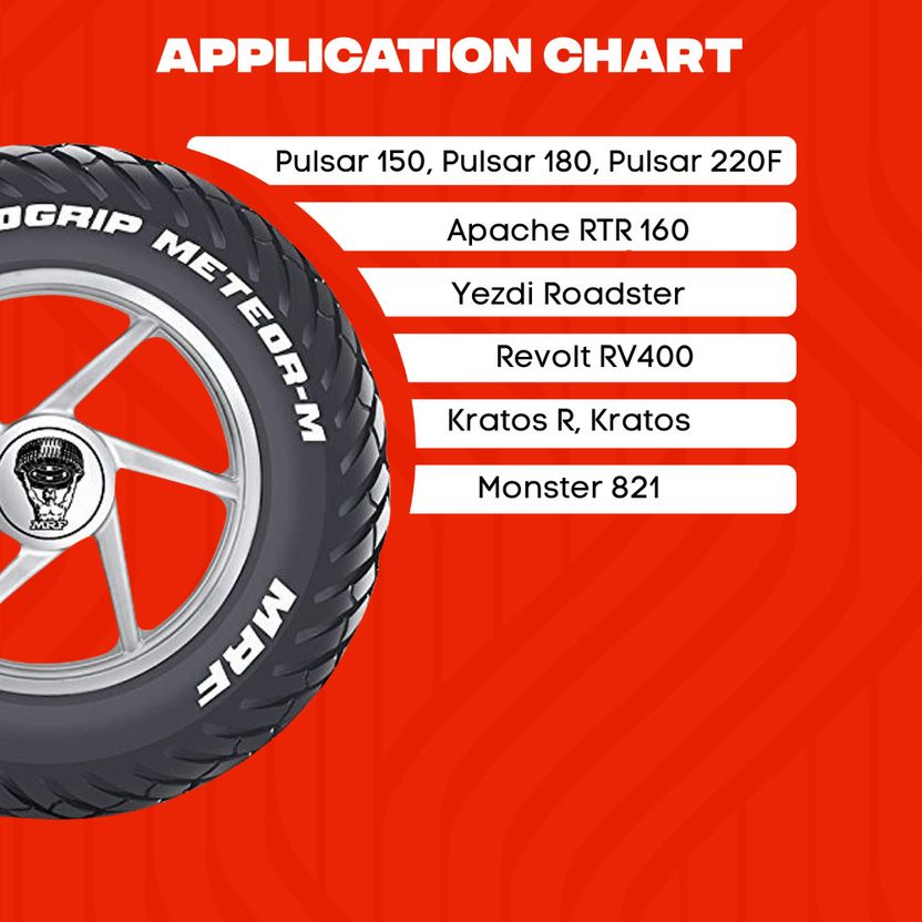 MRF M 120/80-17 61P Rear Two Wheeler Tyre - Image 4