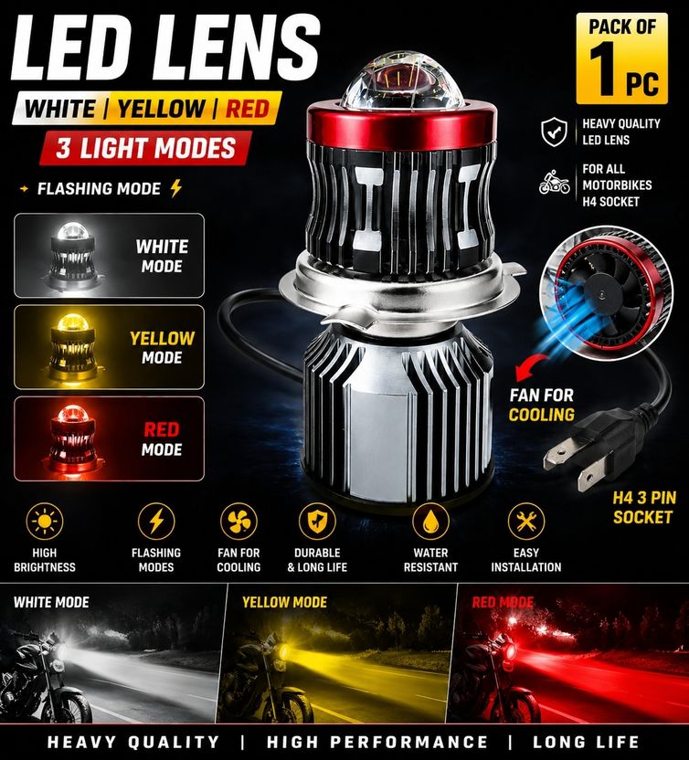 BIKEBLOOM H4 40W LED Headlight for Motorbikes - Image 2
