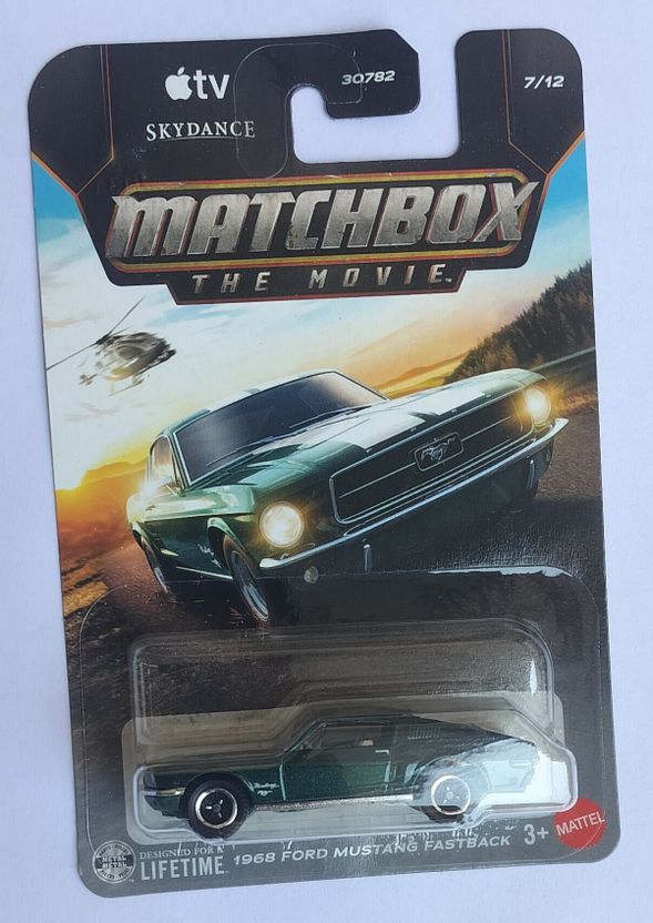 Matchbox 1968 Ford Mustang Fastback Toy Car (Green) - Image 2