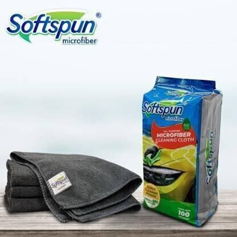 SOFTSPUN Microfiber Vehicle Washing Cloth (Pack of 4) - Image 2