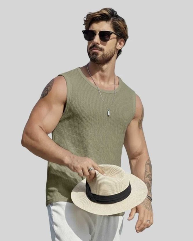 PLEK Pack of 2 Men's Casual Gym T-Shirt Vest - Image 4