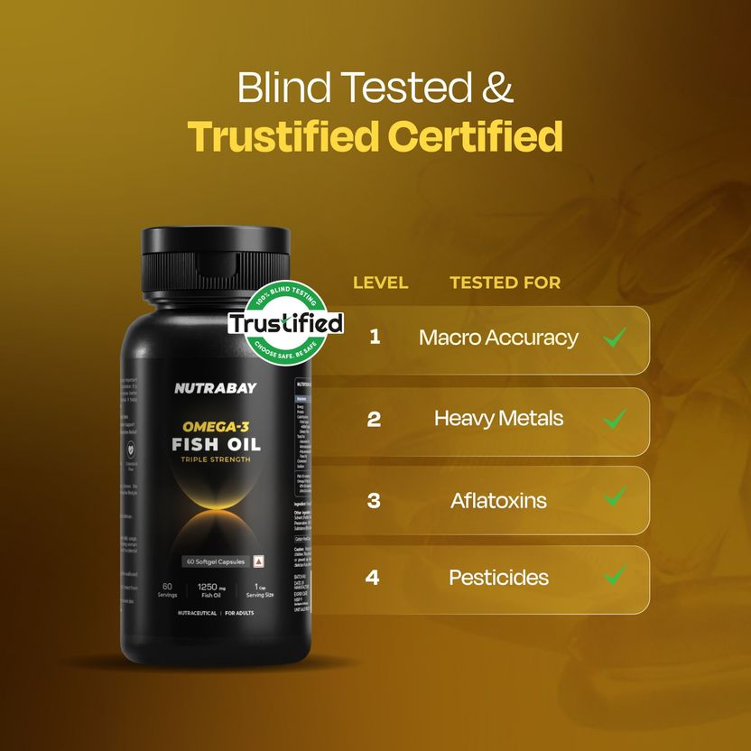 Nutrabay Pro Fish Oil Omega 3 (Triple Strength) - 1250mg (60 1.25 g - Image 6