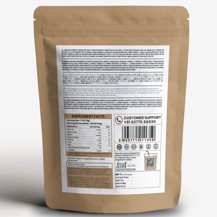 QUENCHLABZ Ashwagandha Powder | Ayurvedic Support for Stress Reli...more - Image 5