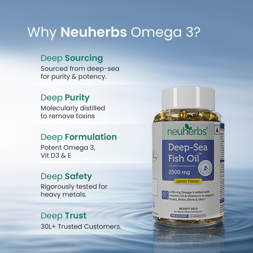 Neuherbs Deep Sea Omega 3 Fish Oil 2500mg 2.5 g - Image 7