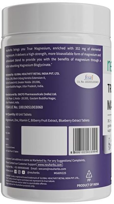 Neuherbs True Magnesium With Antioxidants, Zinc & Vitamin C - Image 10