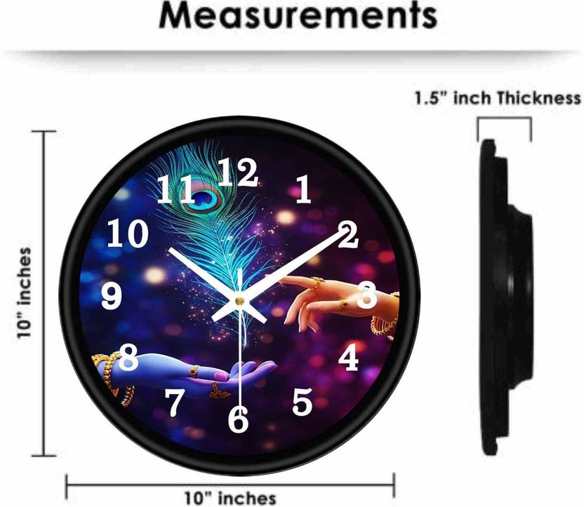 Aashish.Enterprises 25x25 cm Black Analog Wall Clock - Image 5