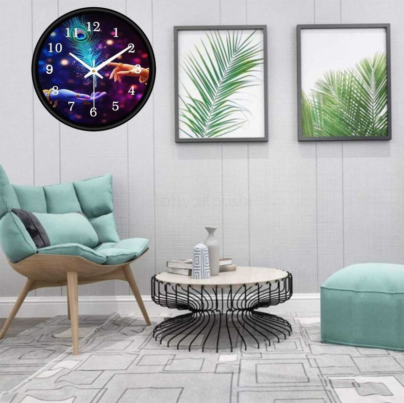 Aashish.Enterprises 25x25 cm Black Analog Wall Clock - Image 6