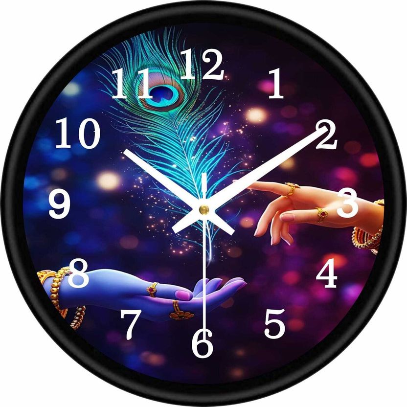 Aashish.Enterprises 25x25 cm Black Analog Wall Clock - Image 4