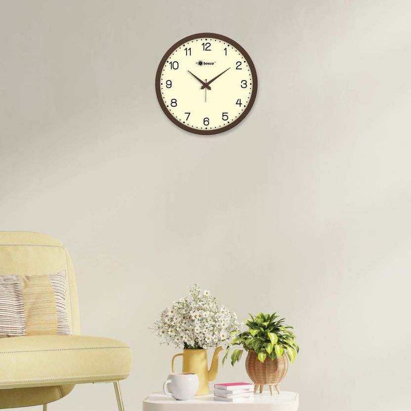 BOSCO 30x30 cm Brown Wall Clock - Image 3