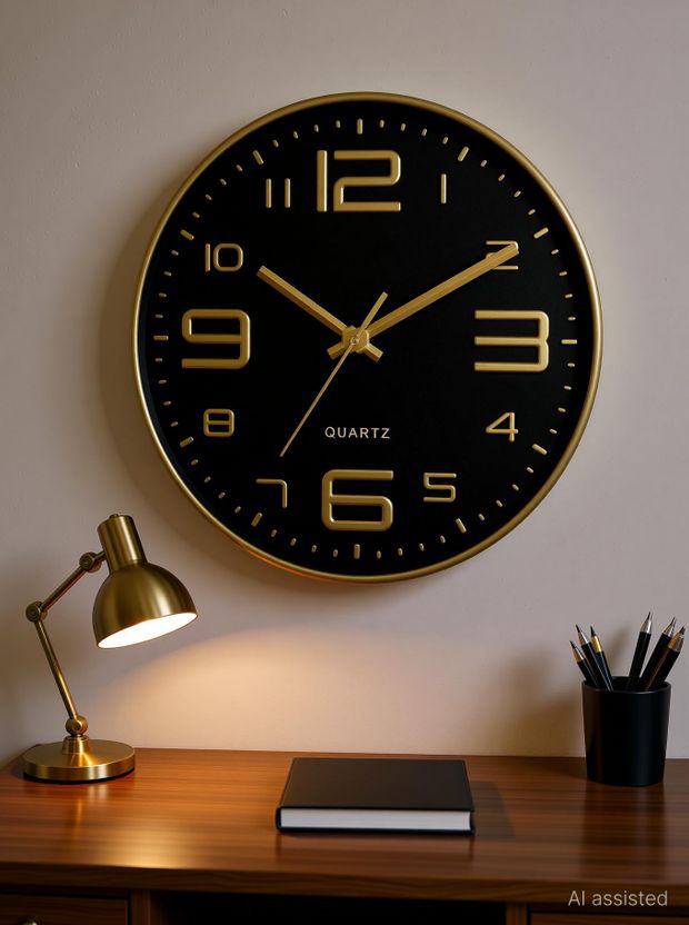 Masstone Analog 30.5 cm Wall Clock, Peach - Image 8