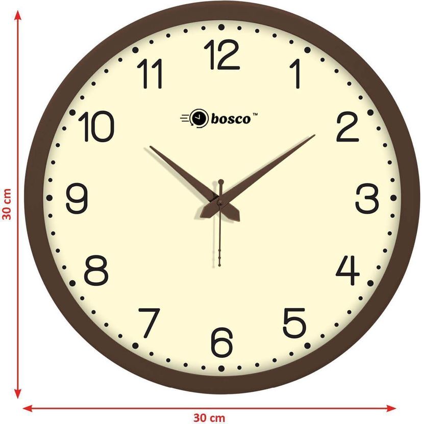 BOSCO 30x30 cm Brown Wall Clock - Image 8
