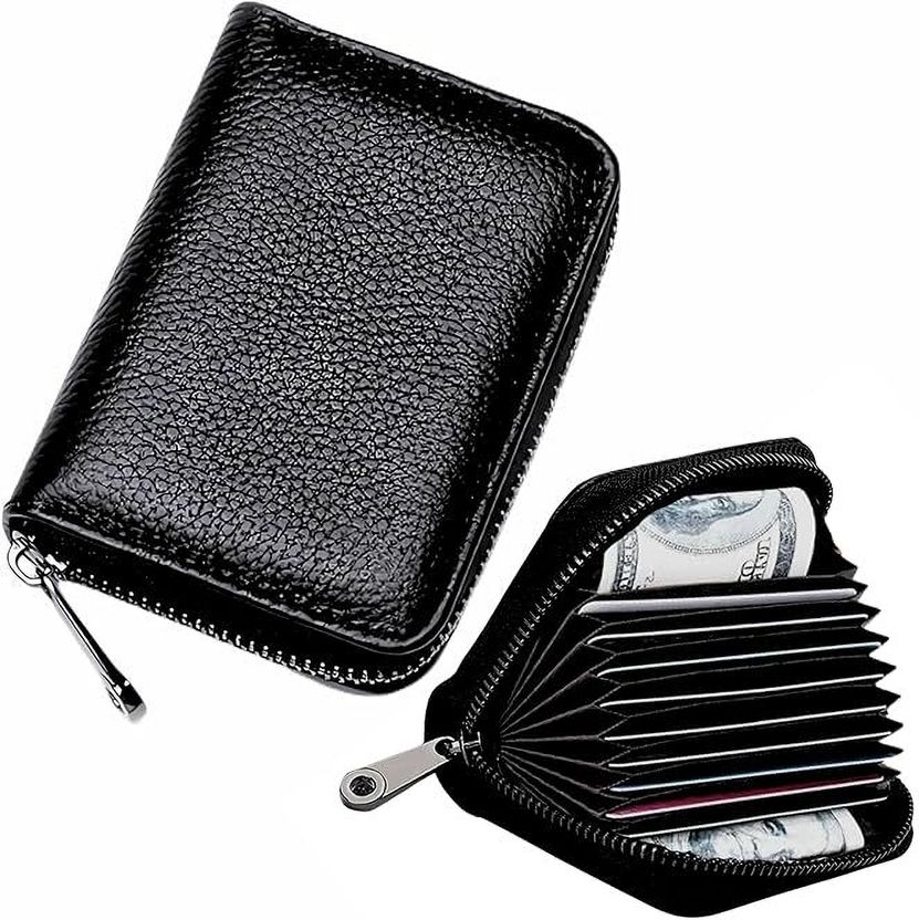 Gymisa Black Leather Card Holder 9 Slots - Image 1
