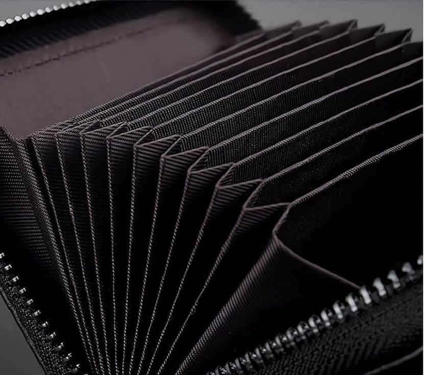Gymisa Black Leather Card Holder 9 Slots - Image 5
