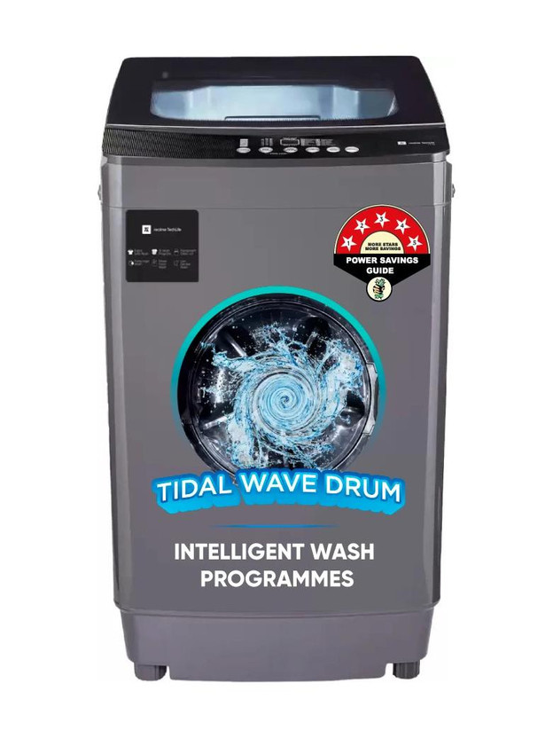 realme TechLife 7.5 kg 5 Star Rating Fabric Safe Wash Fully Automatic Top Load Washing Machine Grey