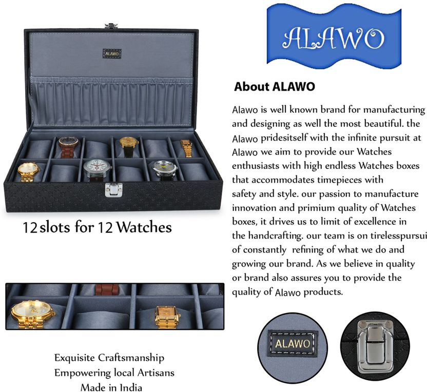 ALAWO Watch Box Organizer 12 Slots - Image 5