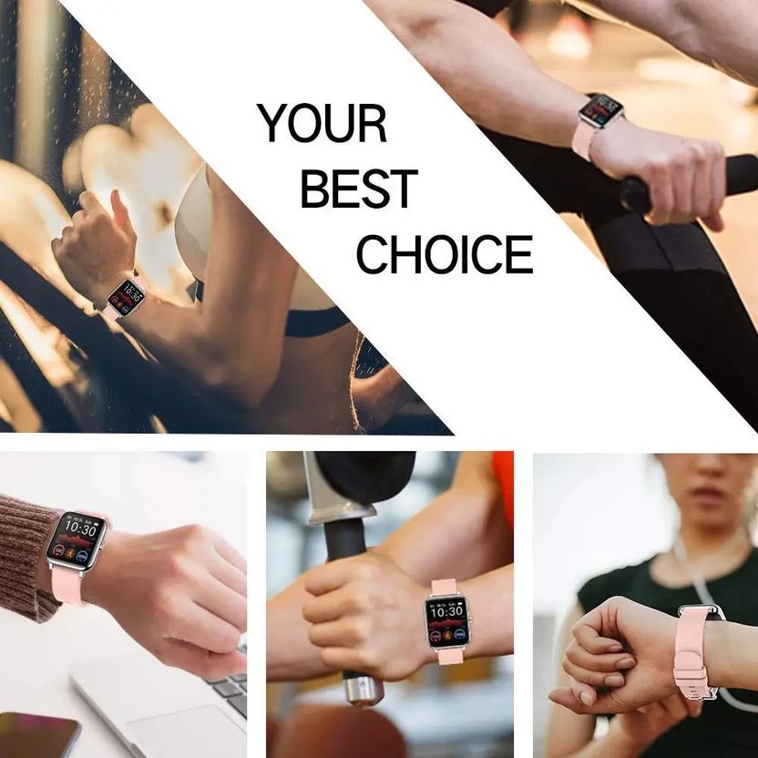TooHype 3-Pack 22mm Silicone Watch Straps (Black, Grey, Pack of 3 - Image 4