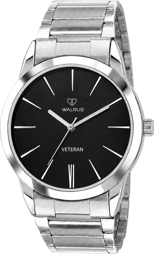Walrus Medium Black Dial Stainless Steel Strap Watch - Image 3