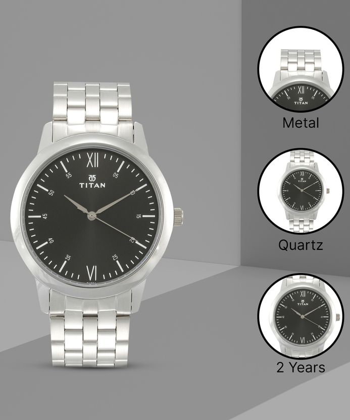 Titan NP1771SM02 Black Dial Silver Stainless Steel Watch - Image 9