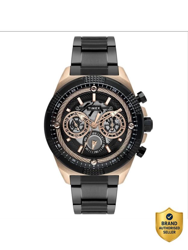 TIMEX Signio 46mm Black Dial Analog Watch - Image 1