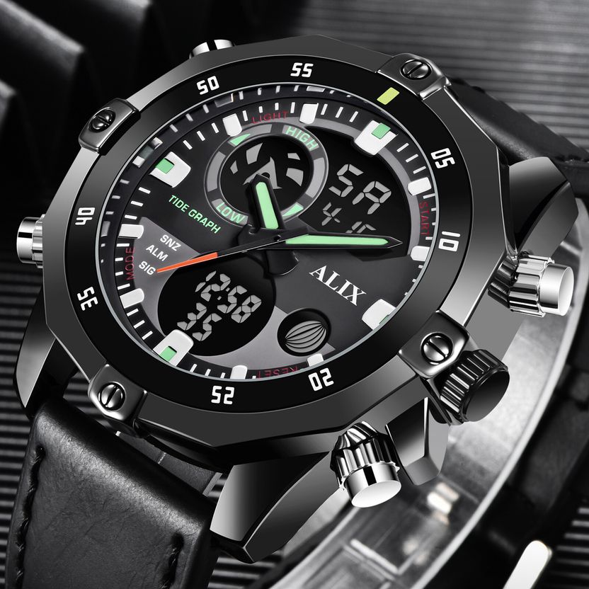 Alix 3032 BLACK-ALX Analog-Digital Watch - Black - Image 4