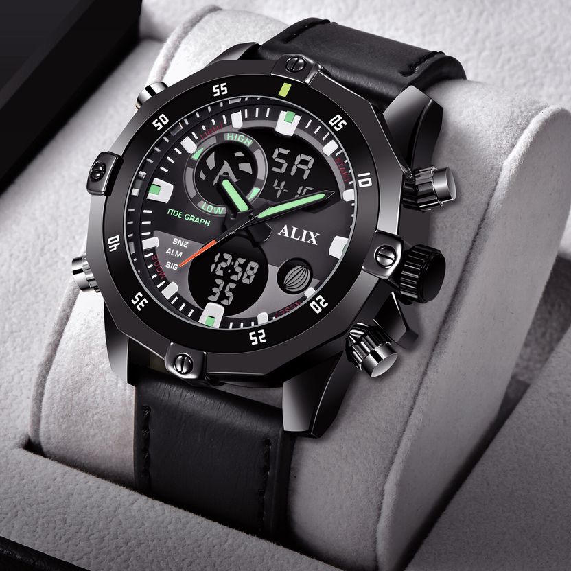 Alix 3032 BLACK-ALX Analog-Digital Watch - Black - Image 1