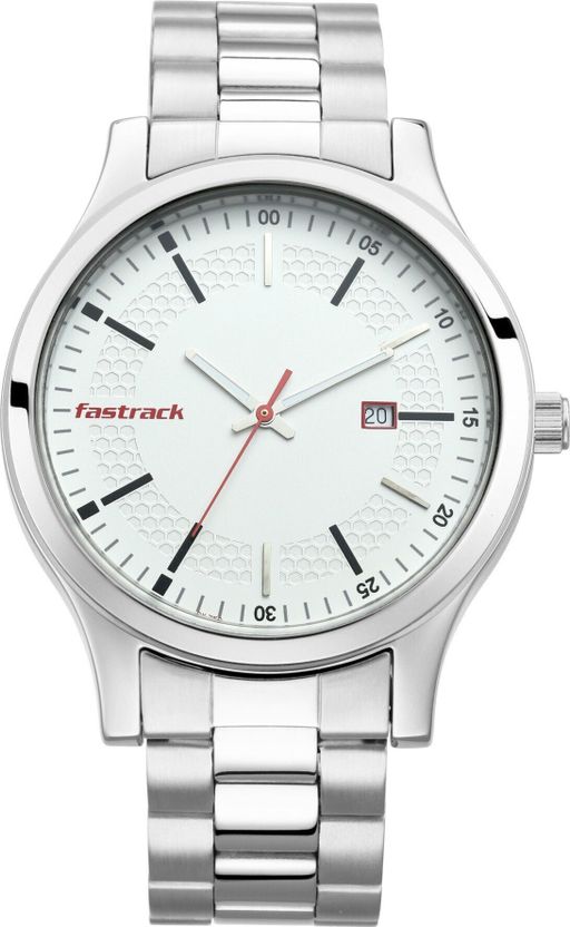 Fastrack Analog Watch White Dial Silver Strap - Image 4