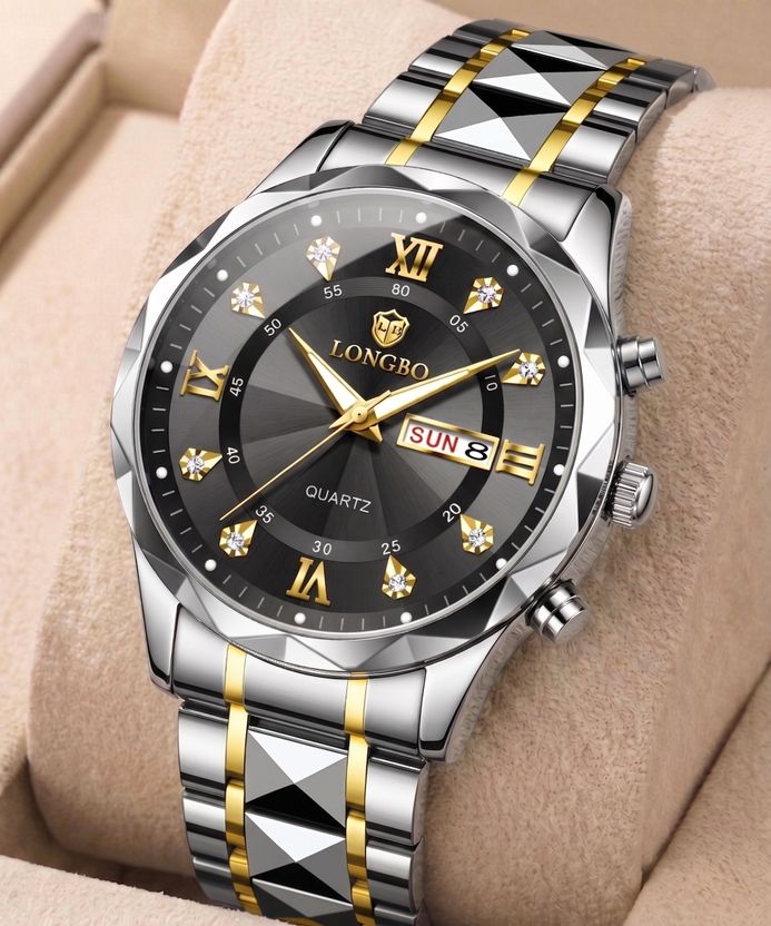 Longbo Zenith Diamond Analog Watch for Men - Image 9