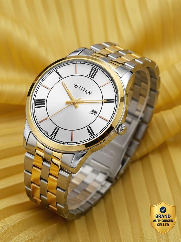 Titan Karishma Festive 3.0 Silver Men's Watch - Image 1