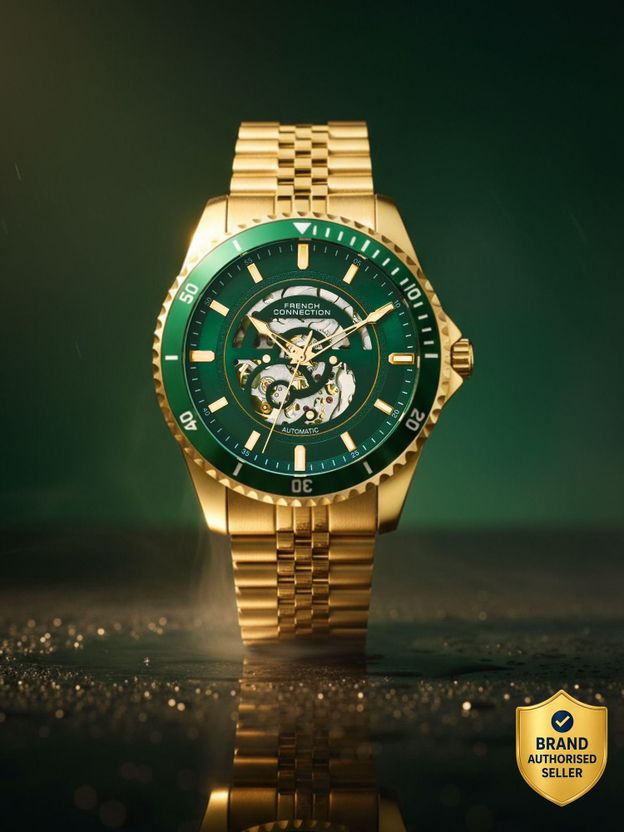 French Connection Aether Drive Green Sunray Men's Watch - Image 3